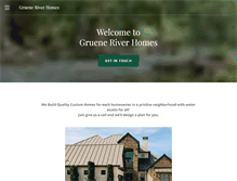 Tablet Screenshot of grueneriverhomes.com